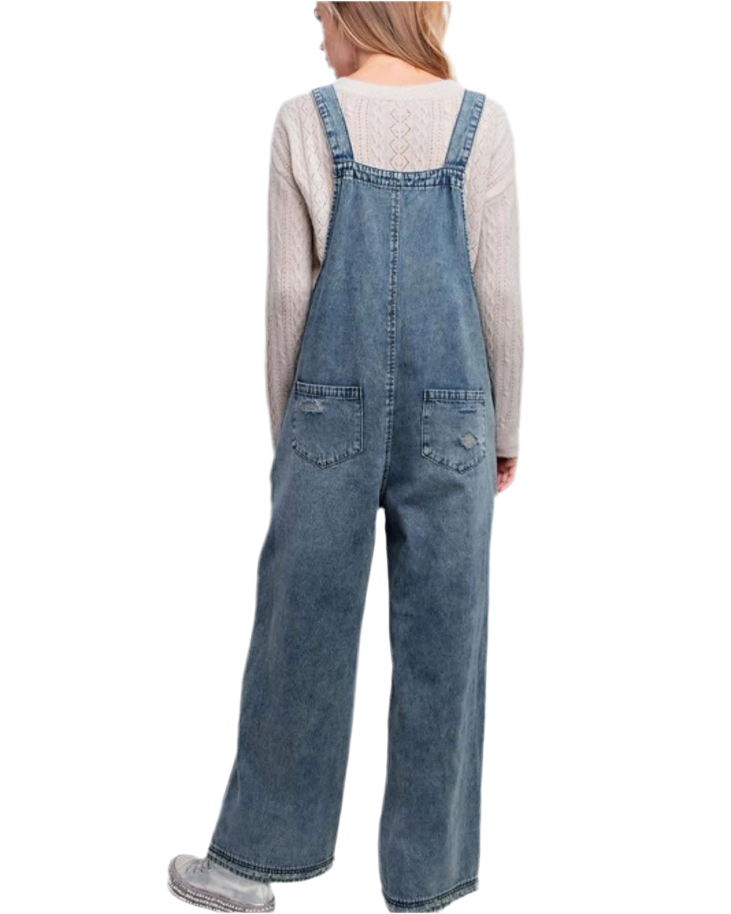 Multiple Colors Easel Cropped Oversized Overalls