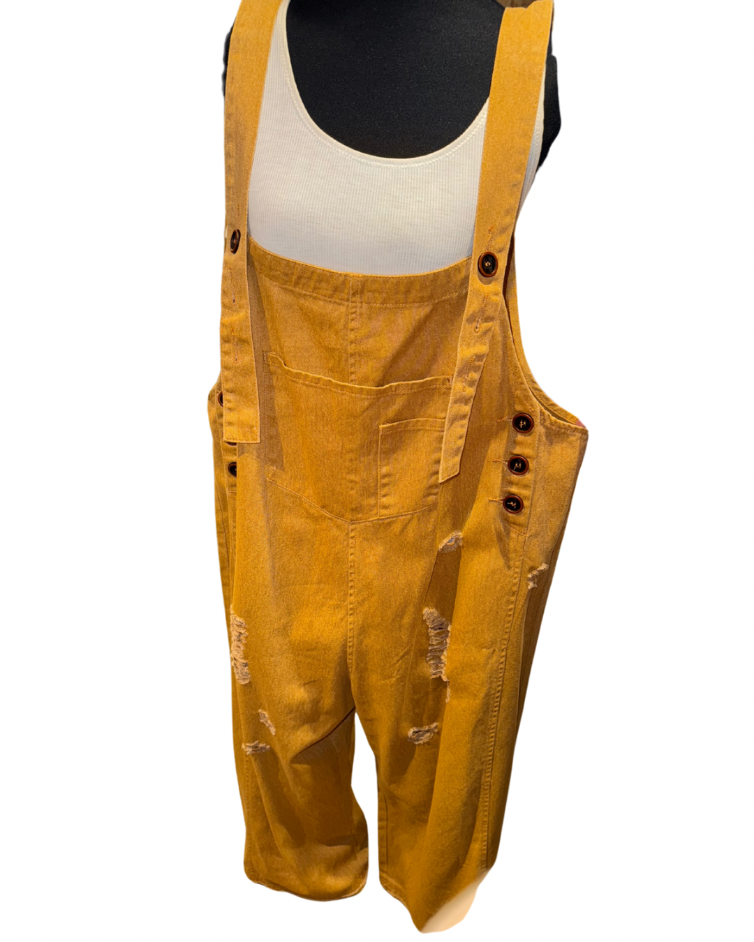 Multiple Colors Easel Cropped Oversized Overalls