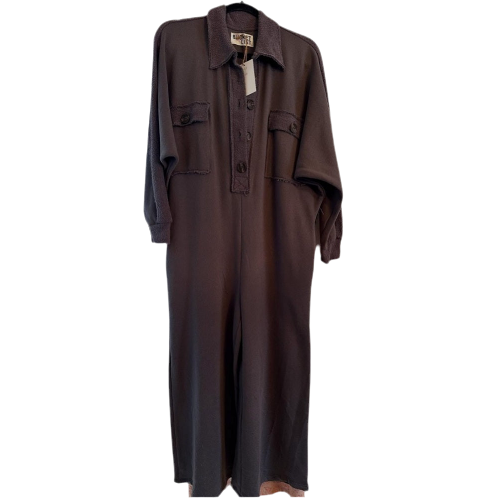 Oversized Small: French Terry Oversized Jumpsuit