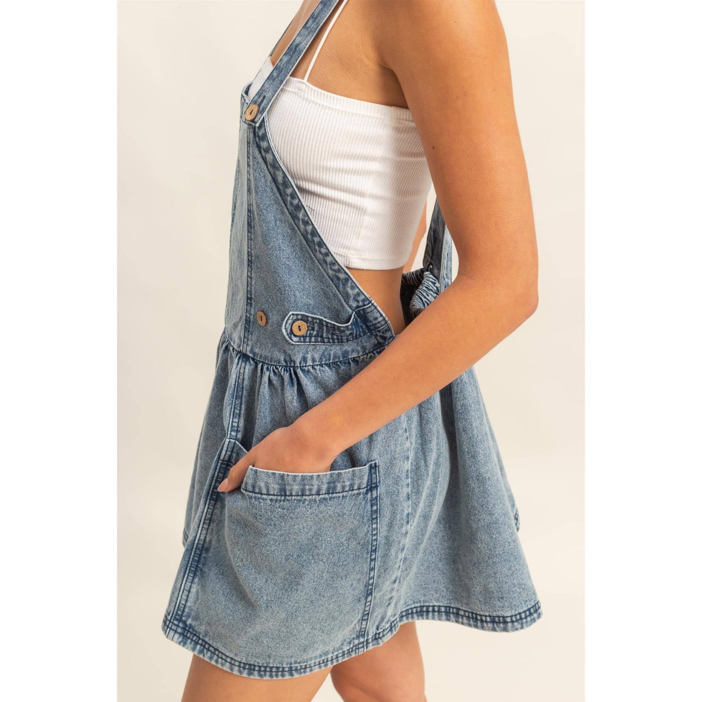 Overall Denim Romper