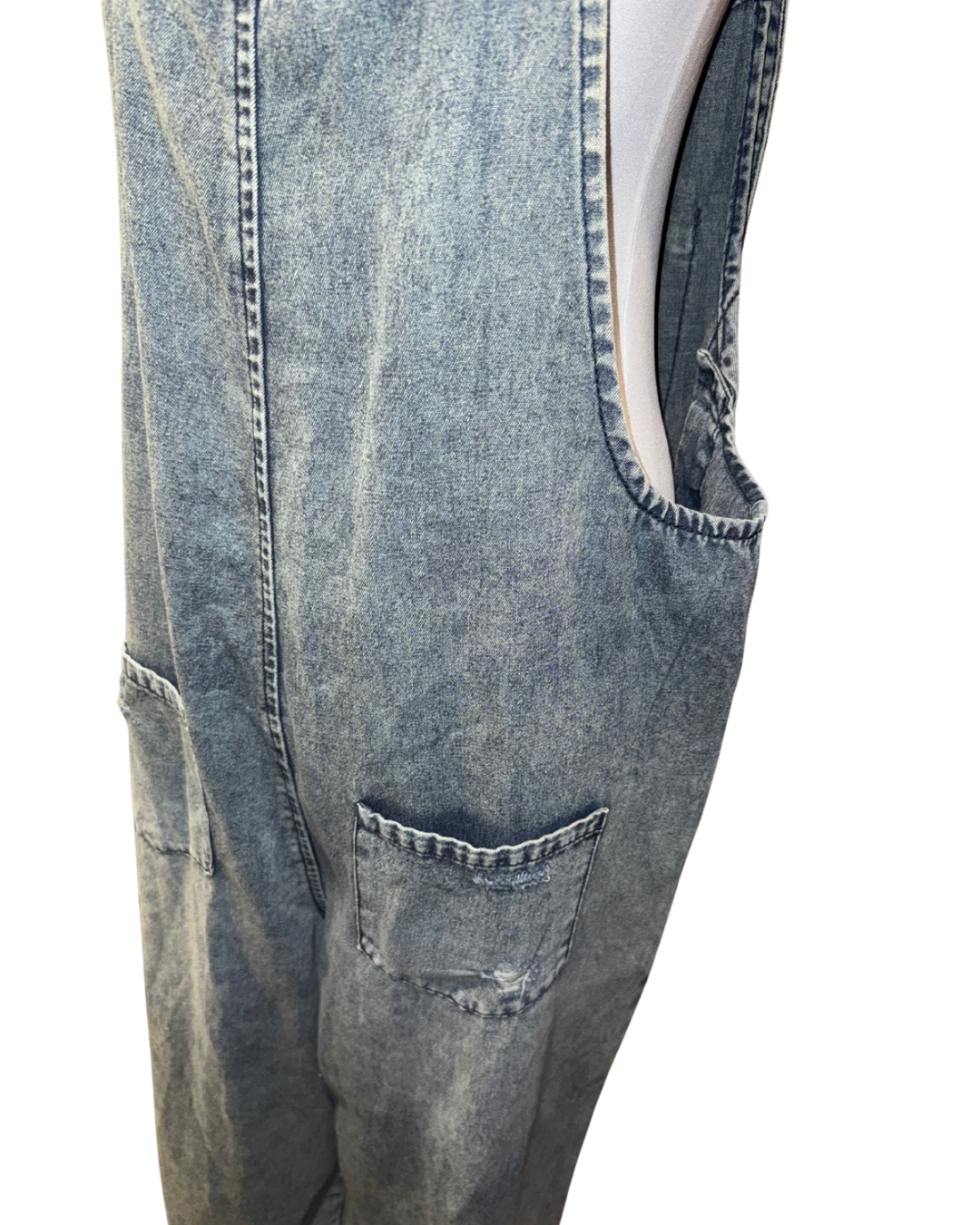 Multiple Colors Easel Cropped Oversized Overalls