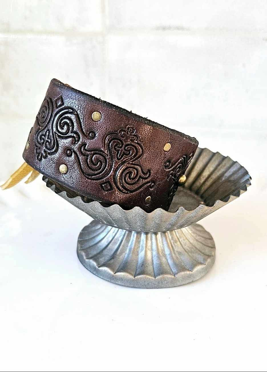 I Love my Tribe Leather Cuff Bracelet