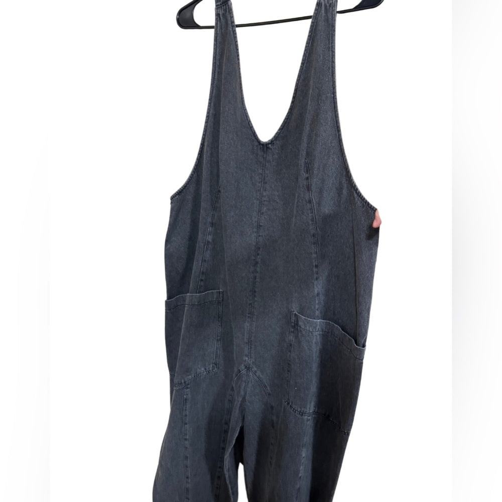 Bibi Black Denim Jumpsuit Women's Medium