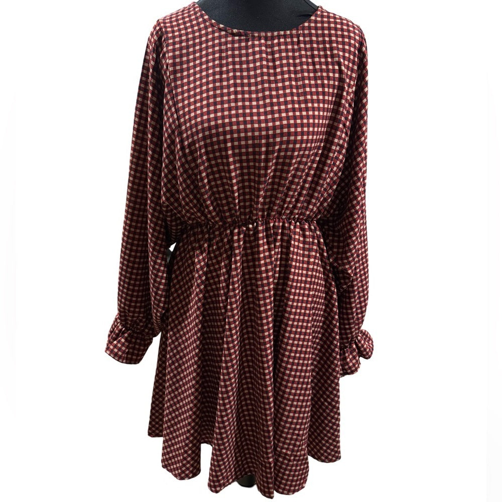 Plaid Flowy Mid Dress-Multiple Colors