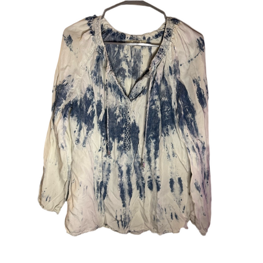 Preloved Oversized Women's Tie-Dye Boho Blouse