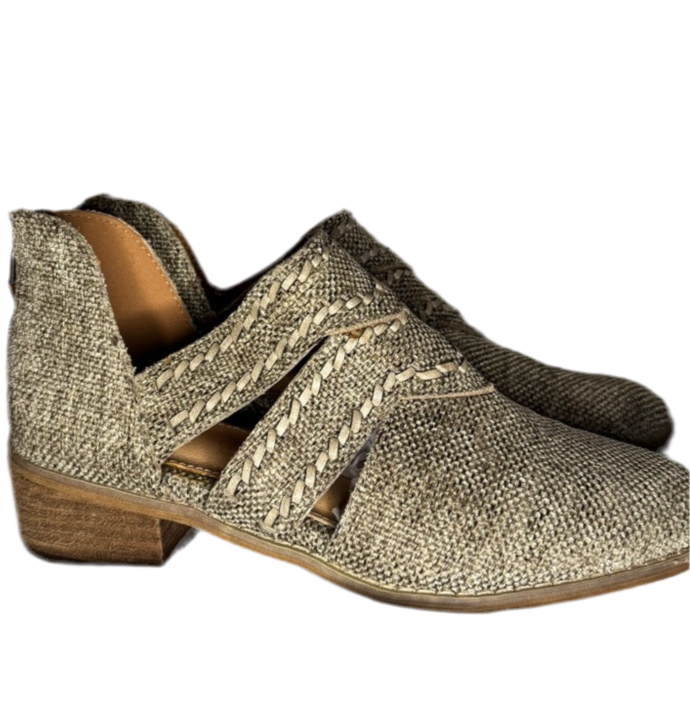 Miim Burlap Textured Booties Size 7.5