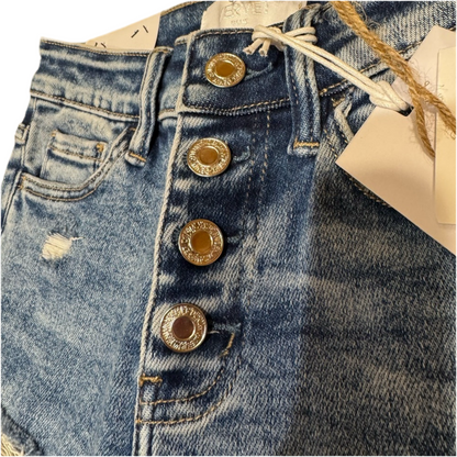 Distressed Blue Denim Shorts- Small