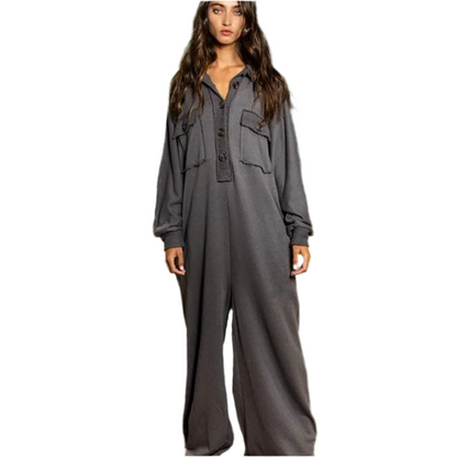 French Terry Oversized Jumpsuit - Multiple Colors