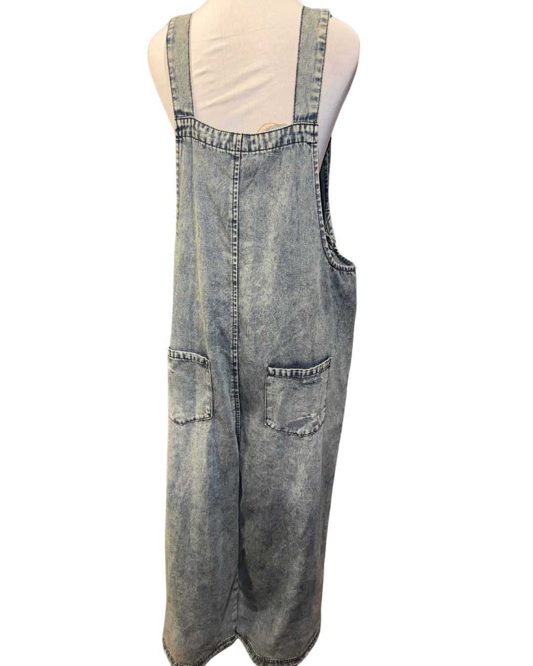 Multiple Colors Easel Cropped Oversized Overalls