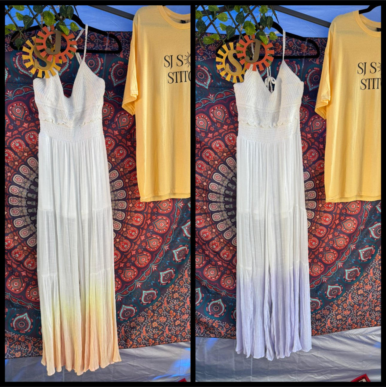 Halter Neck Crochet Wide Leg Jumpsuit (multiple colors)