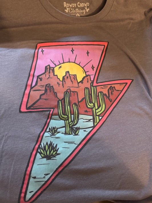 Desert Lighting Bolt Graphic Tee