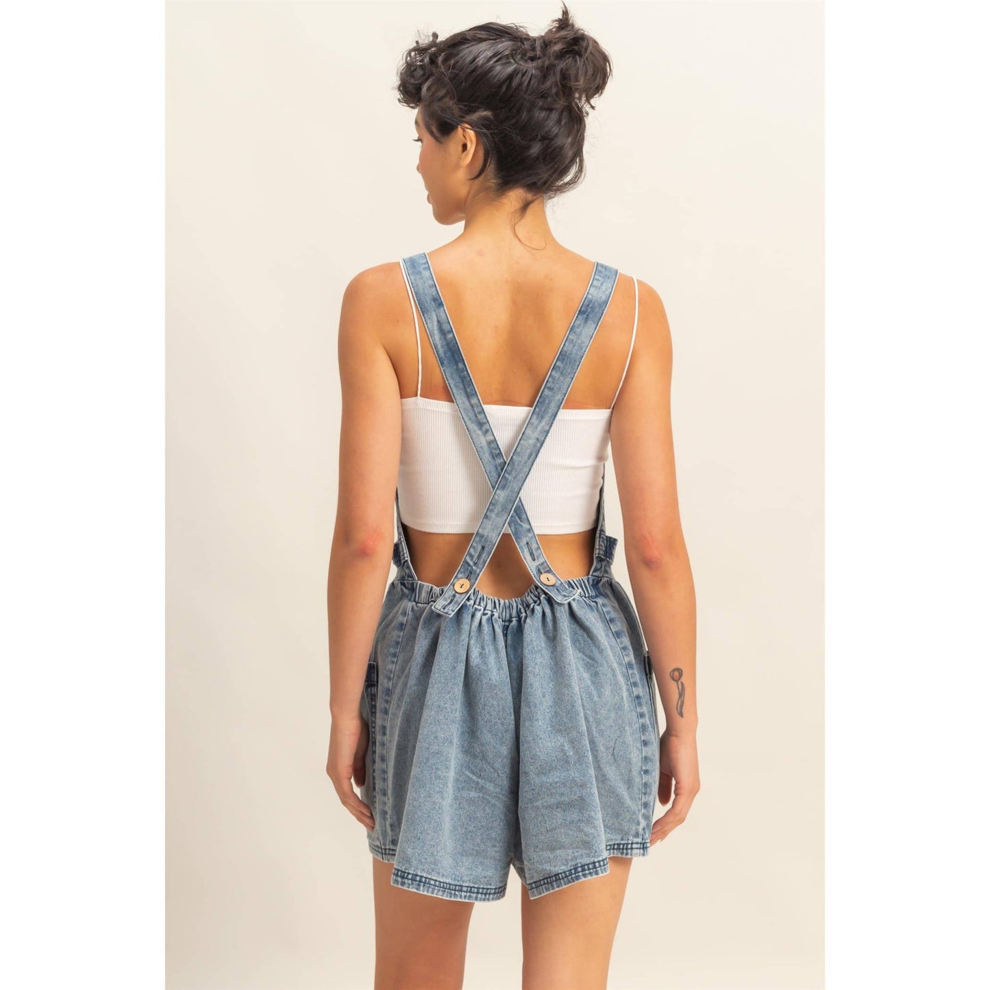 Overall Denim Romper