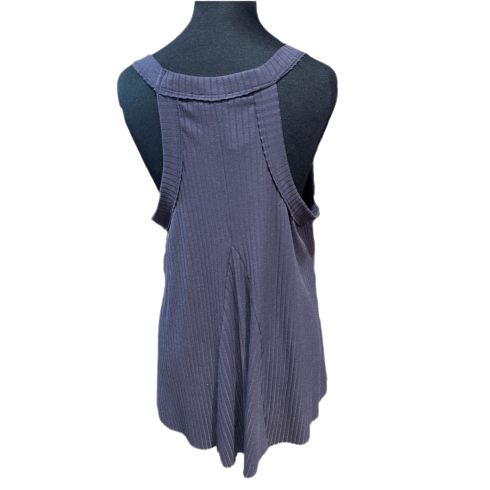 BUCKETLIST Blue Gray Flowy Tank Top
