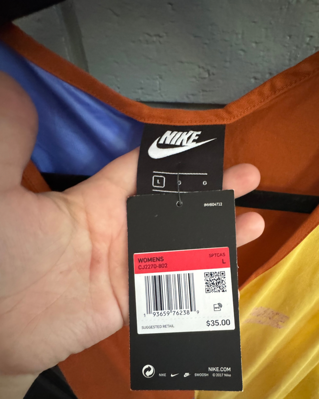 NWT - Nike Color Block Icon Clash Top women's large
