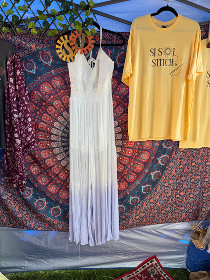 Halter Neck Crochet Wide Leg Jumpsuit (multiple colors)