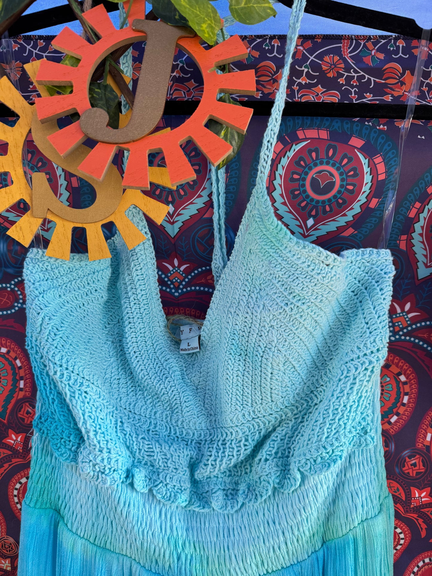 Halter Neck Crochet Wide Leg Jumpsuit (multiple colors)