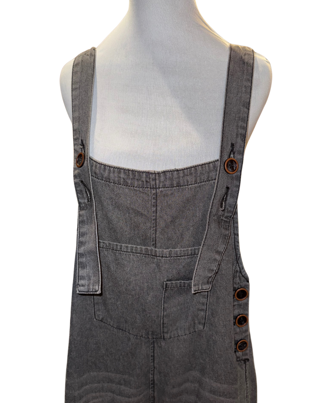 Multiple Colors Easel Cropped Oversized Overalls
