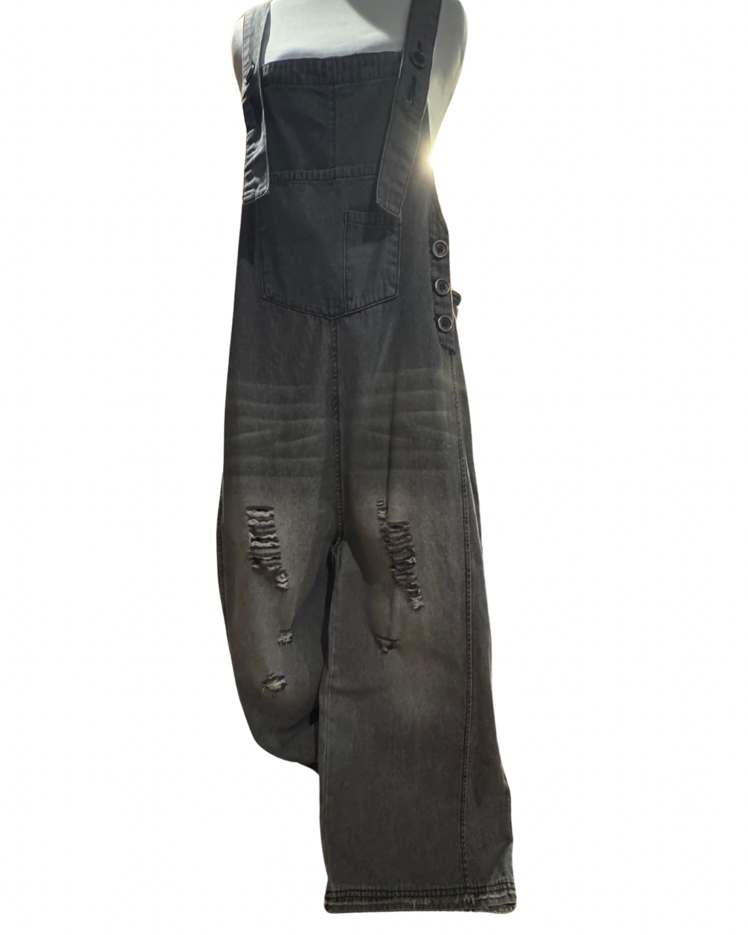 Multiple Colors Easel Cropped Oversized Overalls