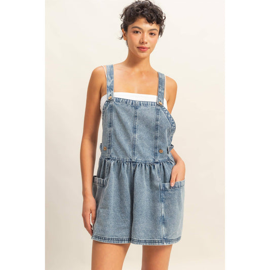 Overall Denim Romper