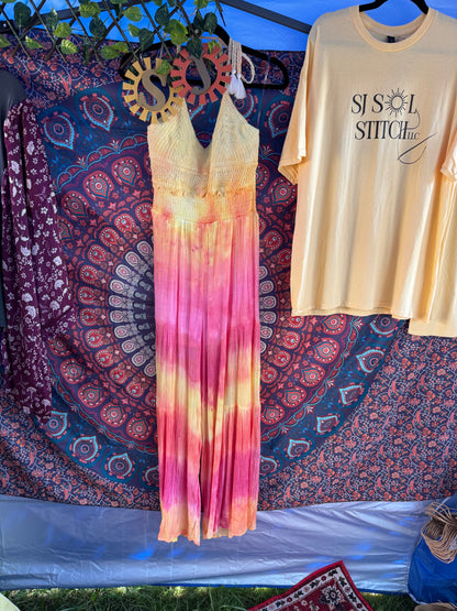 Halter Neck Crochet Wide Leg Jumpsuit (multiple colors)