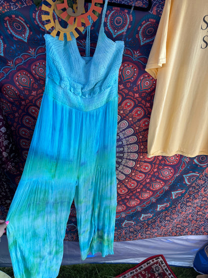Halter Neck Crochet Wide Leg Jumpsuit (multiple colors)