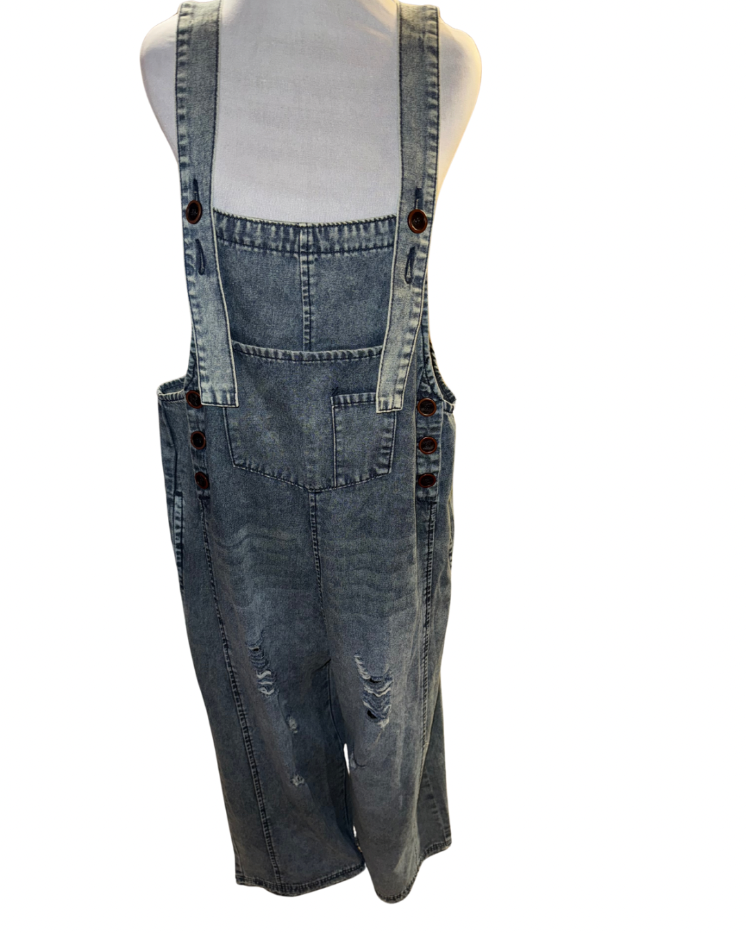 Multiple Colors Easel Cropped Oversized Overalls