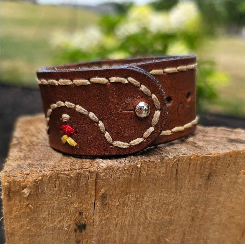 Be Here Now Leather Cuff Bracelet