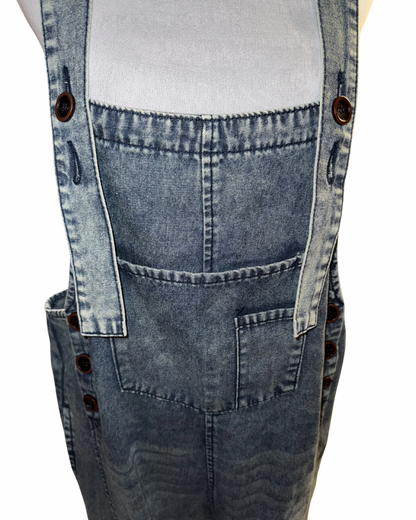 Multiple Colors Easel Cropped Oversized Overalls