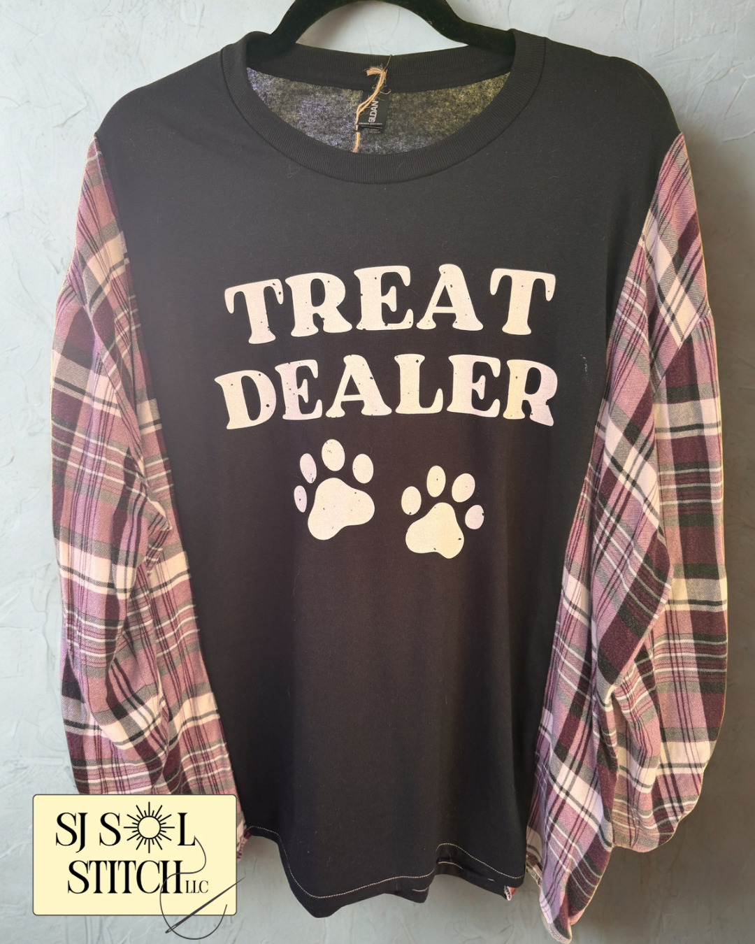 Treat Dealer Upcycled Flannel Tee — SJ Original (2 colors available)