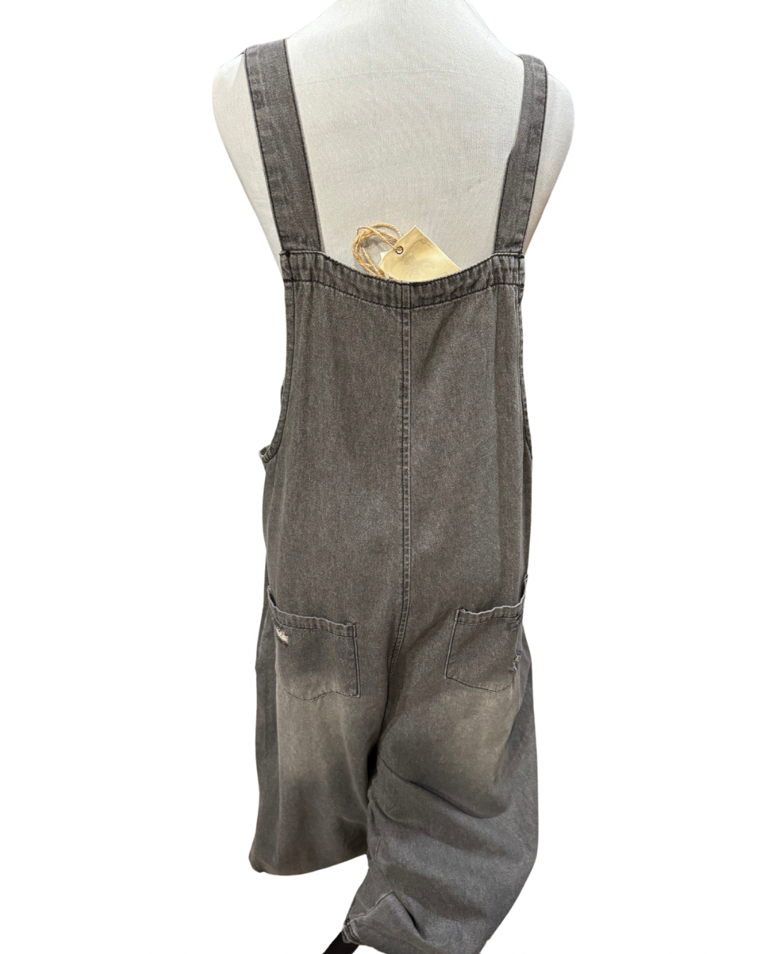 Multiple Colors Easel Cropped Oversized Overalls