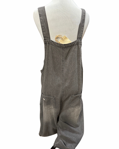 Multiple Colors Easel Cropped Oversized Overalls