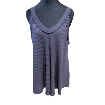 BUCKETLIST Blue Gray Flowy Tank Top