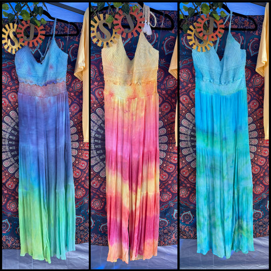 Halter Neck Crochet Wide Leg Jumpsuit (multiple colors)