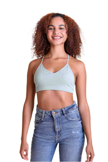 Tattoo Mesh Racerback Bralette - Multiple Colors