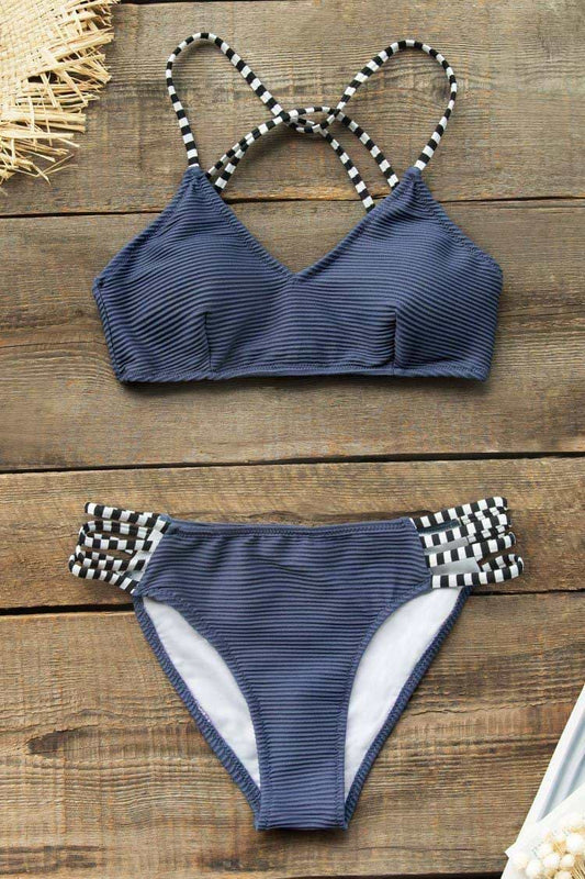 NWT - Cupshe Navy Bikini - women's medium