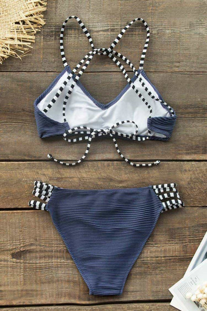 NWT - Cupshe Navy Bikini - women's medium