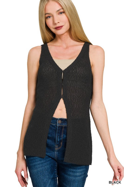 Hook & Eye Sweater Vest - multiple colors