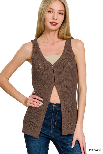Hook & Eye Sweater Vest - multiple colors