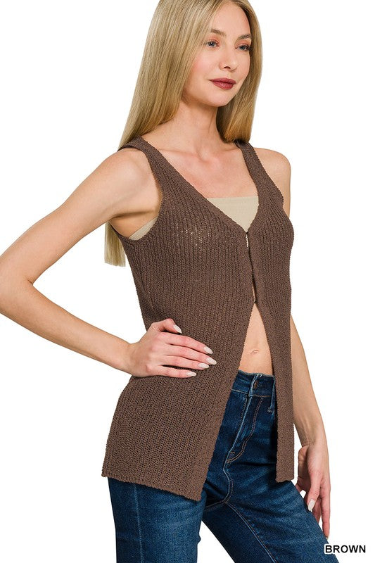Hook & Eye Sweater Vest - multiple colors