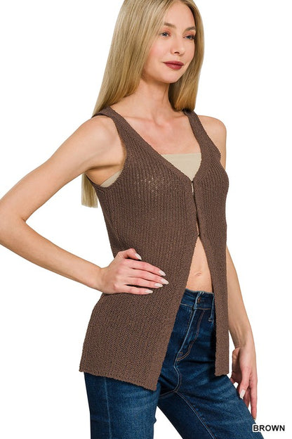 Hook & Eye Sweater Vest - multiple colors