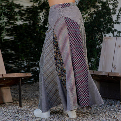 Boho Bias-Cut Prairie Maxi Skirt