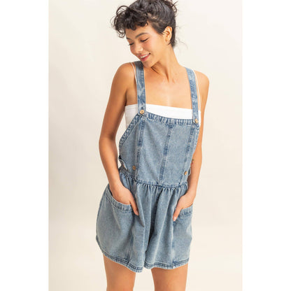 Overall Denim Romper