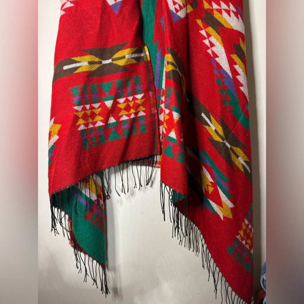 One size Women's Hooded Loose Fit Poncho Cape Shawl with Horn Button