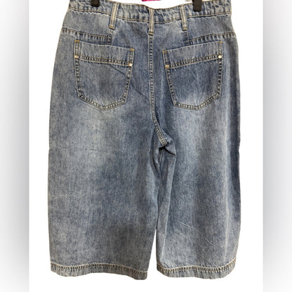 Easel Long Jean Shorts -women's large