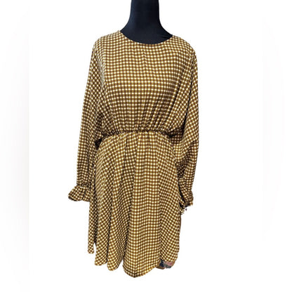 Plaid Flowy Mid Dress-Multiple Colors