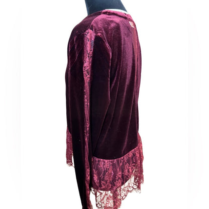 Elegant Velvet Lace Trim Blouse-Multiple Colors