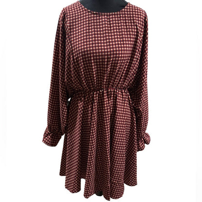 Plaid Flowy Mid Dress-Multiple Colors